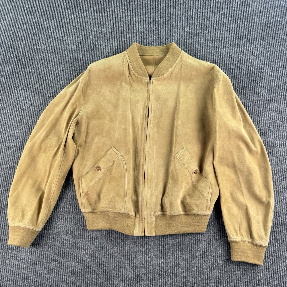 Vintage Bally Bomber Jacket Men 42 Reversible Smooth Leather Suede Coat Italy